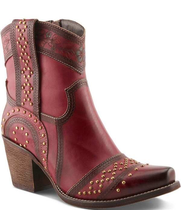 ラリティステ レディース シューズ ブーツ・レインブーツ レザー LARTISTE Saddleup Leather Western Inspired Studded Mid Calf Boots D