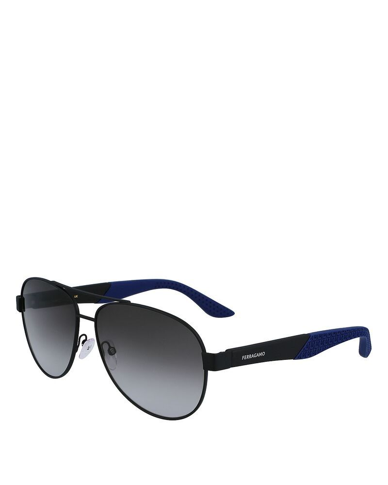 フェラガモ レディース アクセサリー サングラス・アイウェア FERRAGAMO Aviator Sunglasses 62mmatte Black ブラック
