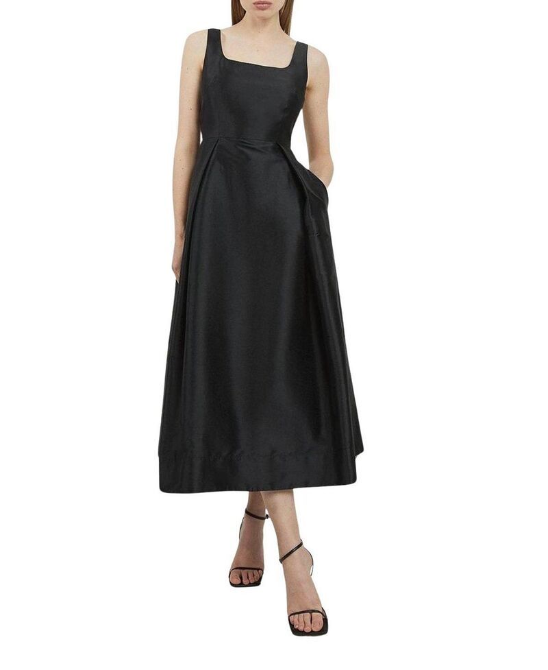 カレンミレン レディース トップス ワンピース ミディ スカート Karen Millen Taffeta Full Skirtailored Midi Dress Black ブラック 54,480円