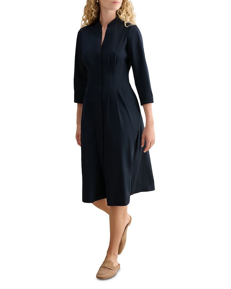 ホッブスロンドン レディース トップス ワンピース HOBBS LONDON Emmaline Button Front Dress Navy ネイビー