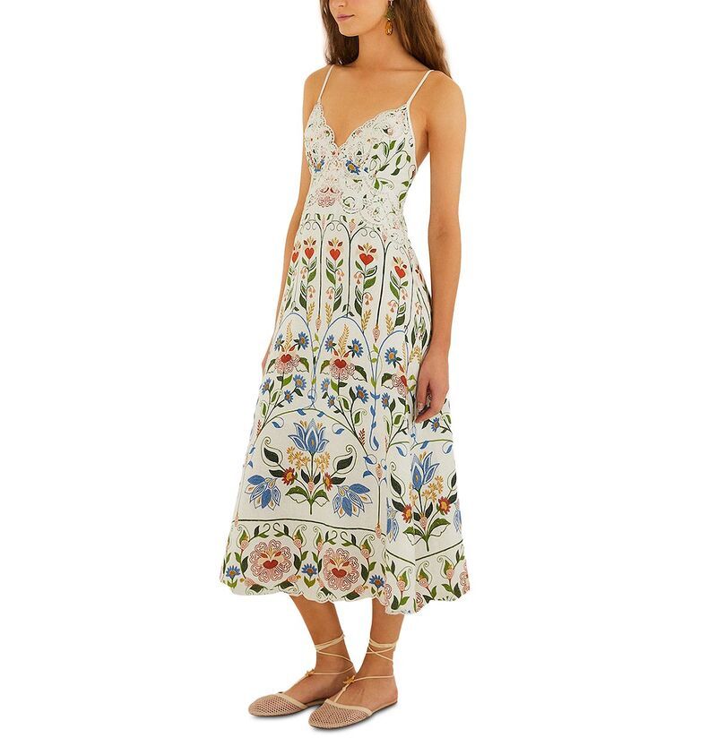 ファーム レディース トップス ワンピース ミディ FARM Rio Stitched Garden Midi Dresstitched Green グリーン 42,120円