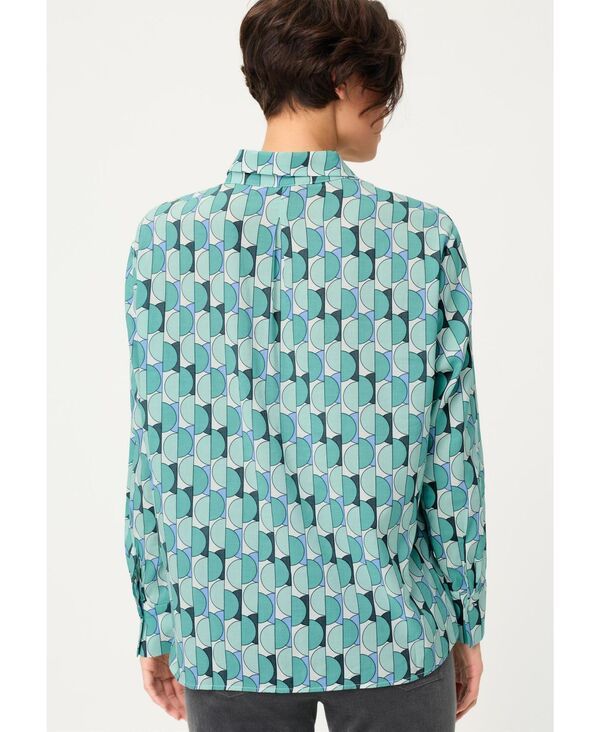 オルセン レディース トップス シャツ Olsen Womens Geo Shirt Dark mint ミント