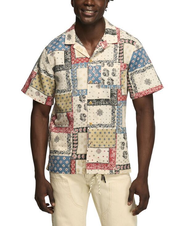 ラッキーブランド メンズ トップス シャツ プリント 半袖 Lucky Brand MenshortSleeve Printed Camp Collar Shirt Creamulti クリーム 15,480円