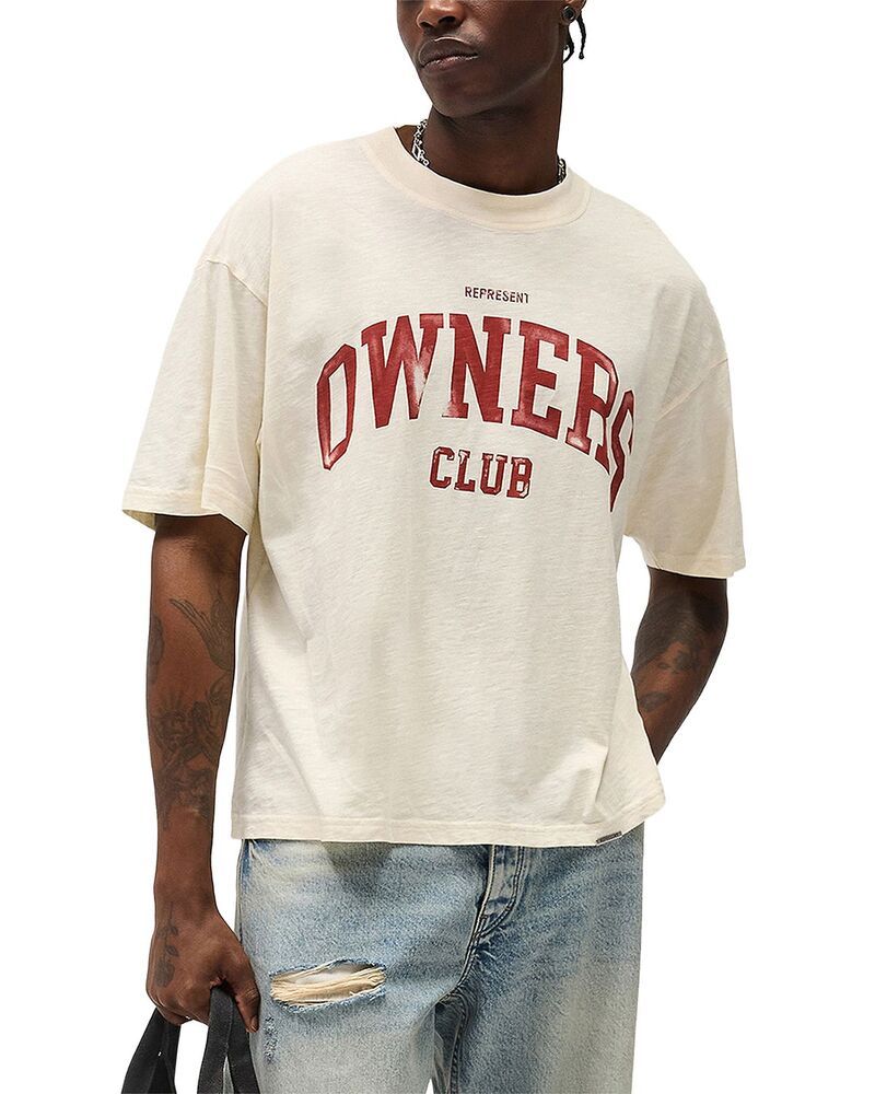リプレゼント メンズ トップス シャツ ロゴ Represent Owners Club Logo TShirt Buttercream