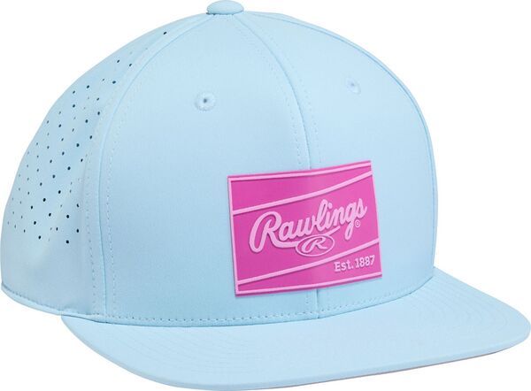 ローリングス メンズ アクセサリー 帽子 Rawlings Performance Flat Bill Baseball Hat Light Blue ブルー