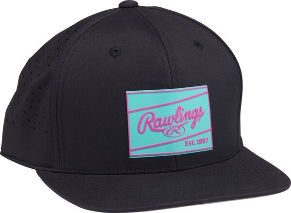 ローリングス メンズ アクセサリー 帽子 Rawlings Performance Flat Bill Baseball Hat Black ブラック 9,926円