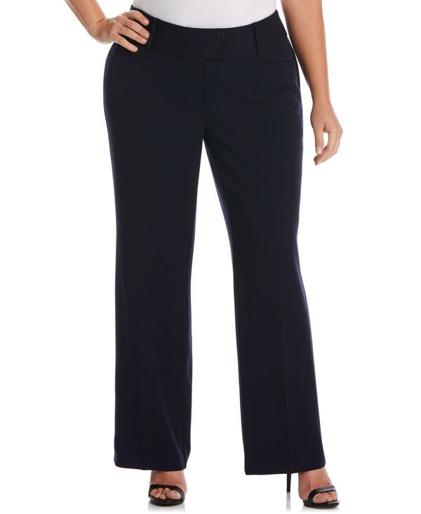 ラファエラ レディース ボトムス カジュアルパンツ プチ ブーツ Rafaella Petite Curvy Fit Boot Cut Pants Navy ネイビー