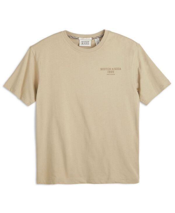 スコッチアンドソーダ メンズ トップス Tシャツ クルーネック SCOTCH SODA Mens RegularFit Crewneck TShirt Plaza Taupe トープ