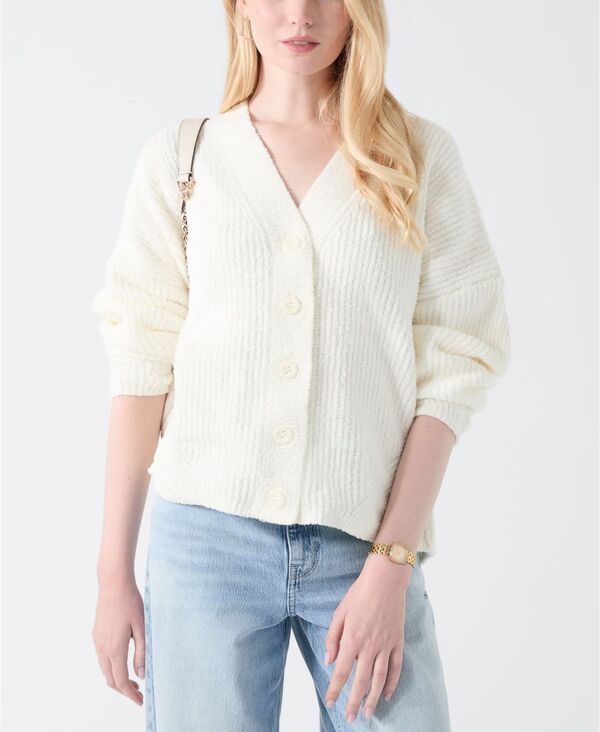ゲス レディース アウター ニット・セーター カーディガン 長袖 GUESS Womens Lana Oversized LongSleeve Cardigan Dove White ホワイト