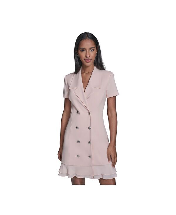 カール ラガーフェルド レディース アウター ジャケット・ブルゾン 半袖 ブレザー KARLAGERFELD PARIS WomenshortSleeve Blazer Dress Pearl Blu