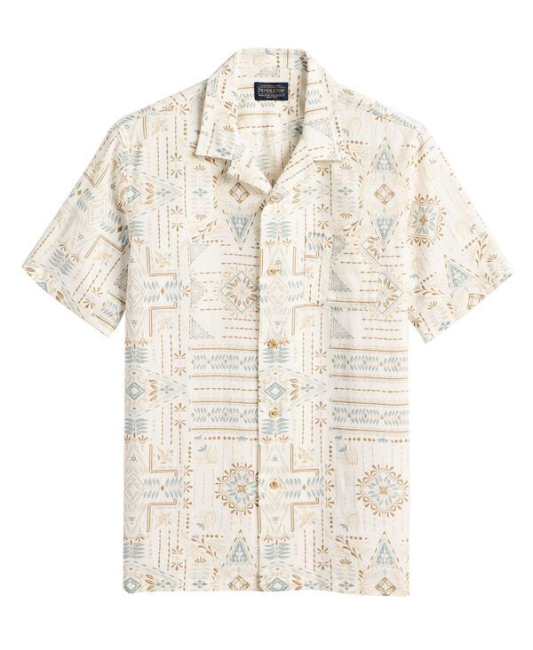 ペンドルトン メンズ トップス シャツ 半袖 Pendleton MenshortSleeve CampCollar Shirt Laurel Grovecru エクリュ