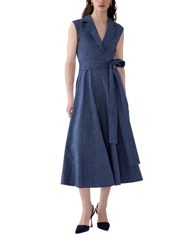 キャロライナヘレラ レディース トップス ワンピース ミディ ノースリーブ Carolina Herrera Sleeveless Midi Dress Dark Blue ブルー