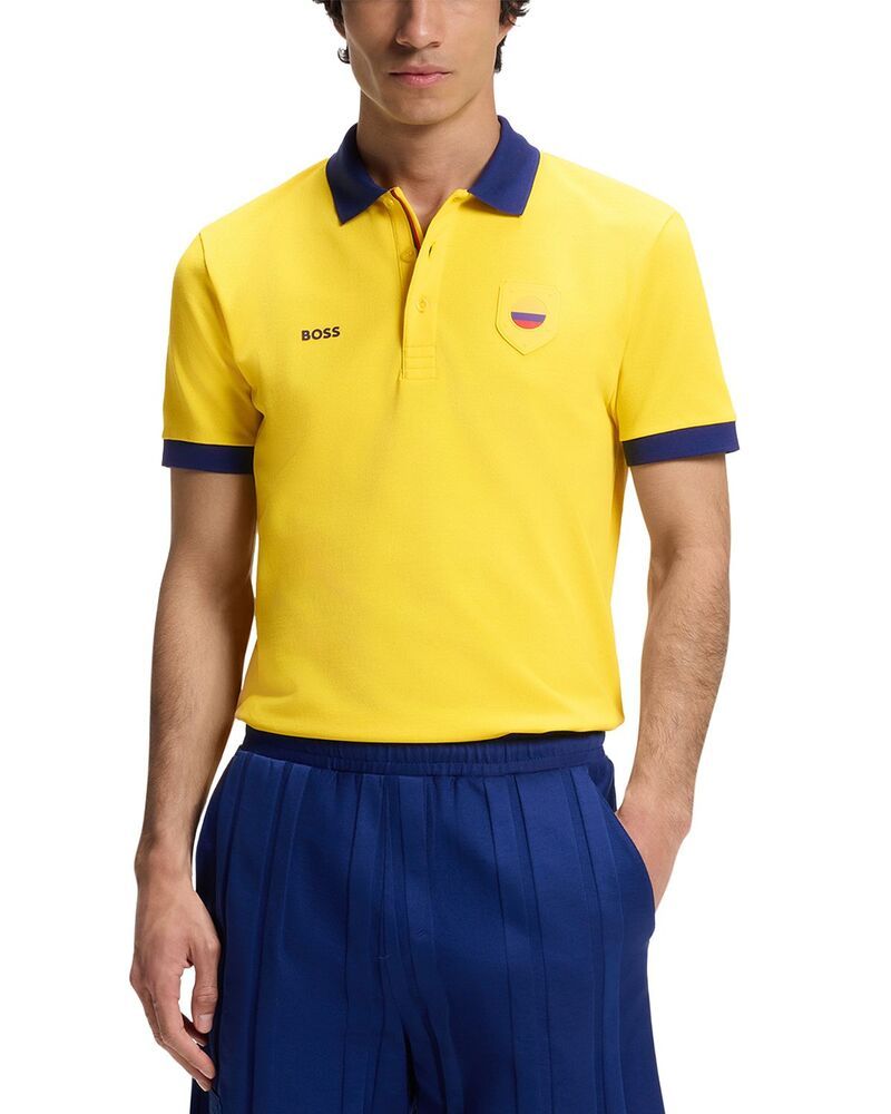 ボス メンズ トップス ポロシャツ BOSSoccer Country Pack Luxe Polo Shirt Colombia Yellow イエロー