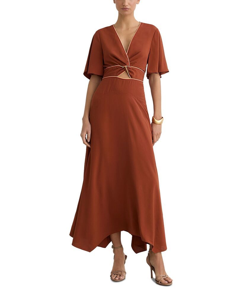 レイス レディース トップス ワンピース カットアウト REISS Rosanna Cutout Dress Rust Orange オレンジ 43,680円