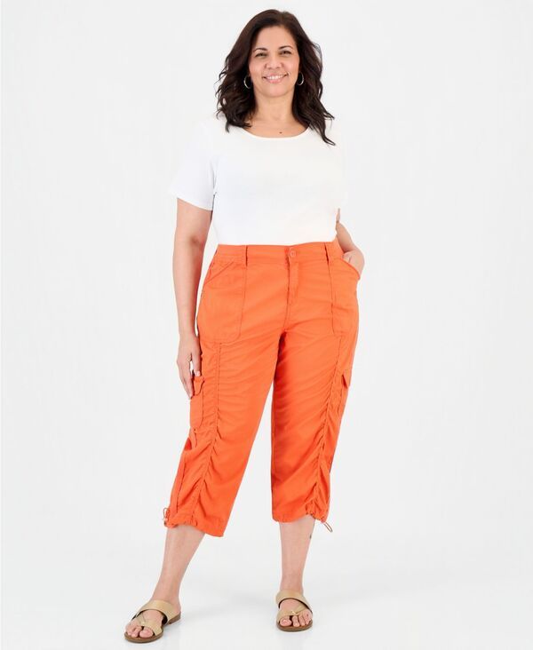 スタイルアンドコー レディース ボトムス カジュアルパンツ プラスサイズ キャップ Style Co Plusize Cargo Capri Pants Macys Exclusive Flamebo