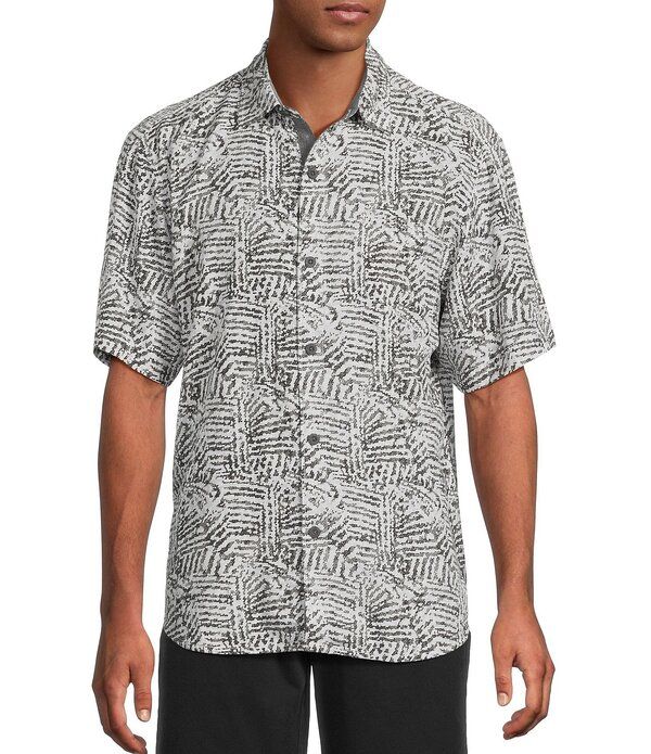 トッミーバハマ メンズ トップス シャツ トール Tommy Bahama Big Tall Veracruz Sands Island Echo Short Sleeve Woven Shirt S