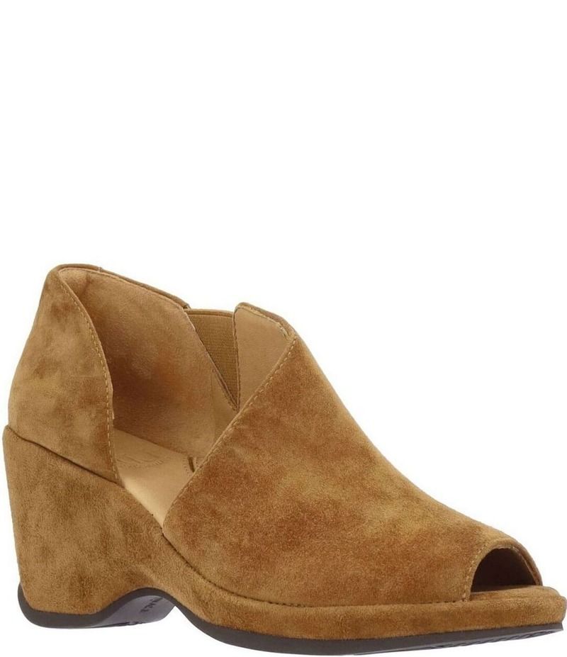 ラモールドピード レディース シューズ ブーツ・レインブーツ スエード LAmour Des Pieds Oksana Suede Peep Toe Open Side Shooties Coffee