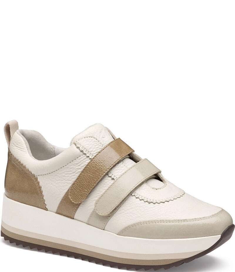 ジョンストンアンドマーフィー レディース ボトムス カジュアルパンツ プラットフォーム スニーカー レザー Johnston Murphy Womens Gracie Leather and Pate