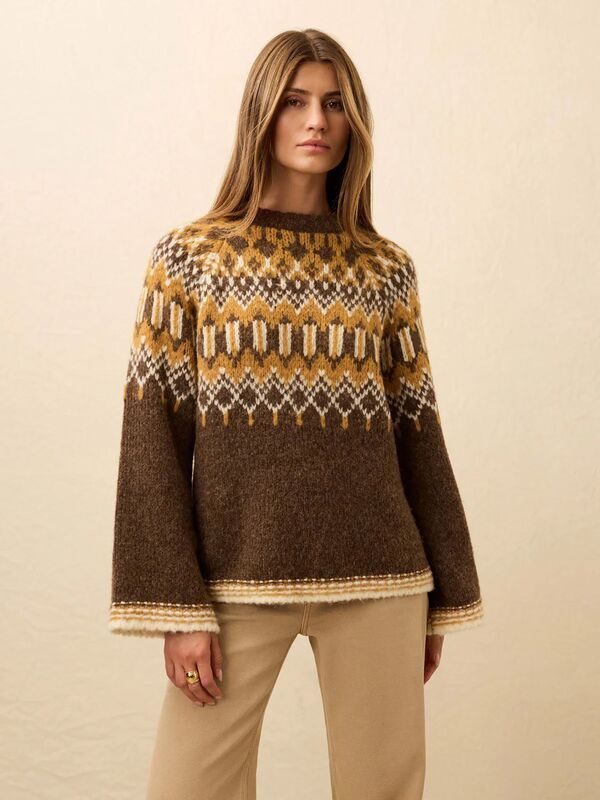 ファレティ レディース トップス シャツ Faherty Womensummit FairIsle Crew Harvestrails