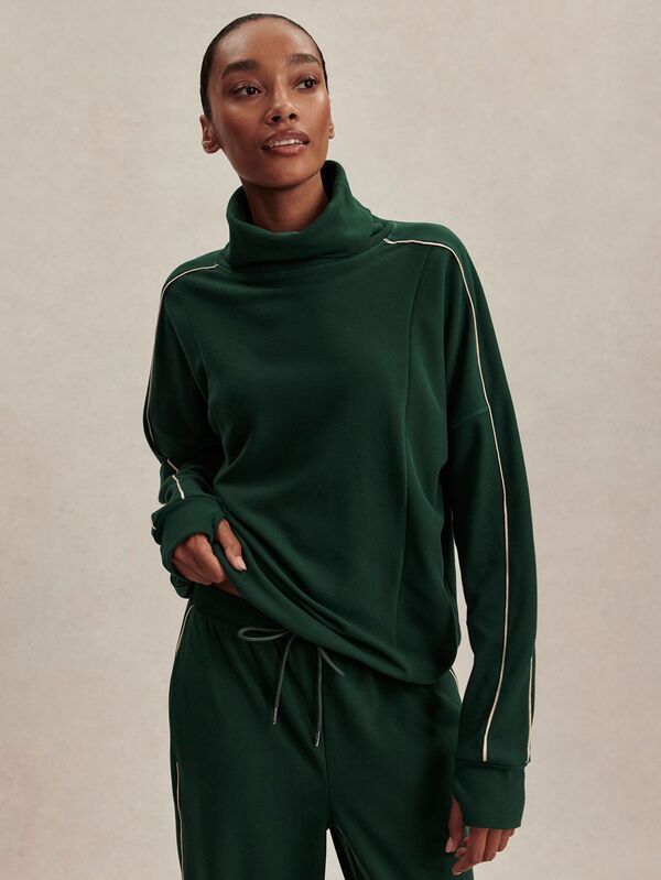 バーレイ レディース トップス シャツ ハイネック Varley Womens Ariana High Neck Midlayer Pine GroveCement