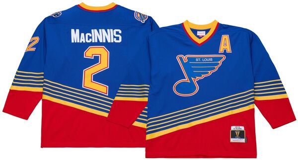 ミッチェルネス メンズ トップス シャツ ヴィンテージャージー Mitchell Ness Menst Louis Blues Al MacInnis 2 Blue Vintage Power Pla