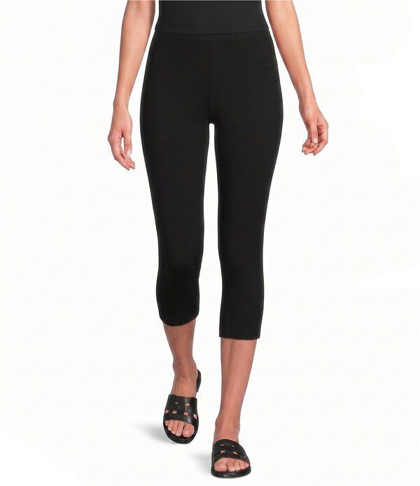 エイリーンフィッシャー レディース ボトムス カジュアルパンツ キャップ ジャージー Eileen Fisher Stretch Jersey Capri Legging Black ブラック