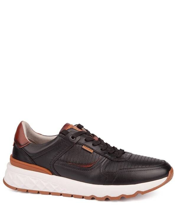 ピコリーノス メンズ シューズ スニーカー レザー Pikolinos Mens Aranda Perforated Leather Sneakers Black ブラック