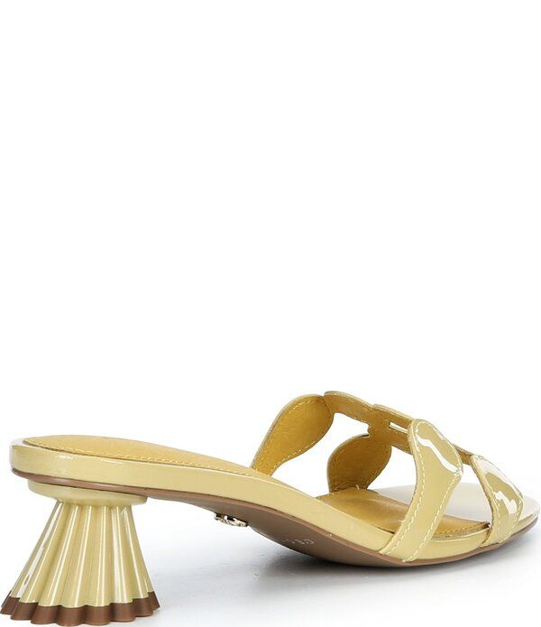 セシリア ニューヨーク レディース シューズ サンダル レザー Cecelia New York Bunny Patent Leather Banded Scallopedresslide Sanda