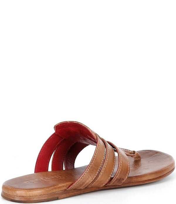 ベッドステュ レディース シューズ サンダル レザー Bed Stu Yoli Leather Triple Banded Thong Sandals Tan Rustic タン