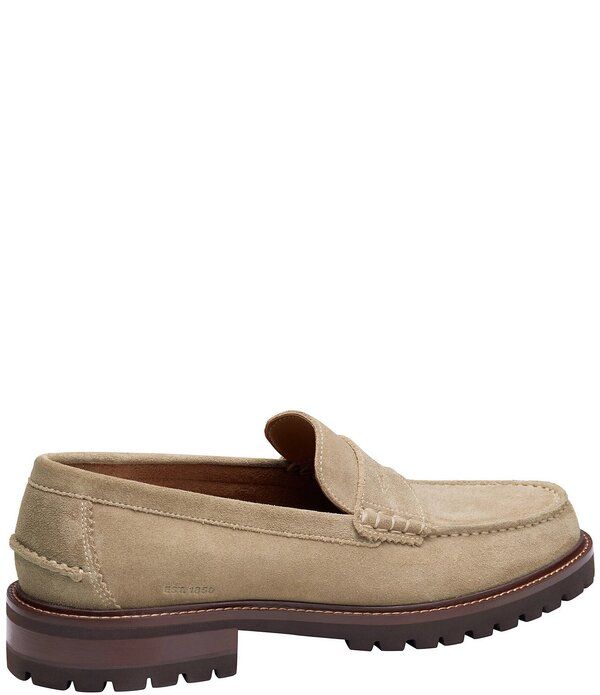 ジョンストンアンドマーフィー メンズ シューズ スリッポン・ローファー スエード Johnston Murphy Mens Collier Suede Penny Loafers Beige ベージュ