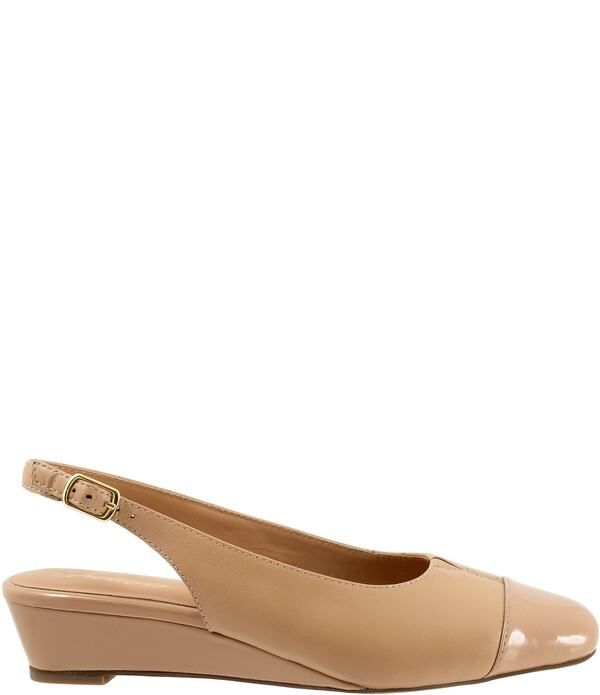 トロッターズ レディース シューズ サンダル キャップ レザー Trotters Dea Leather Slingback Wedge Patent Cap Toe Pumps Beige ベージュ 29,770円