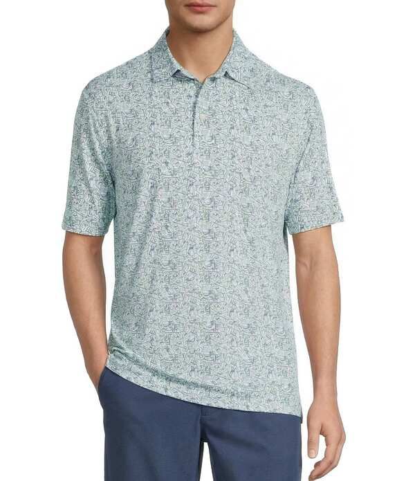 ラウンドトゥリーアンドヨーク メンズ トップス シャツ プリントール Roundtree Yorke Big Tall Performance Golf Club Print Polo Shirt G