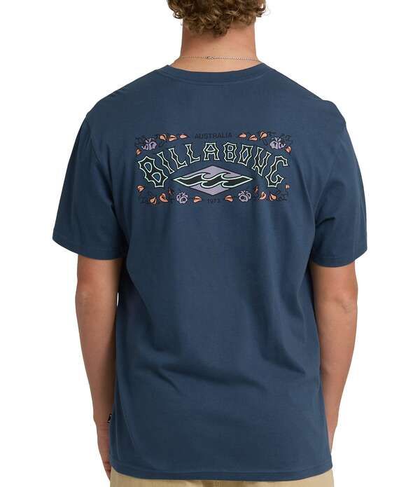 ビラボン メンズ トップス シャツ Billabong Heritage Arch Short Sleeve TShirt Dark Denim デニム