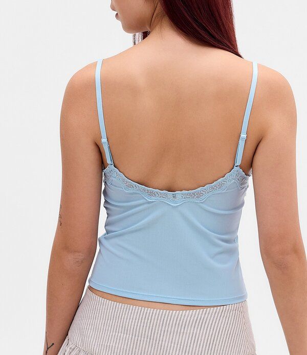 アーバンアウトフィッターズ レディース トップス シャツ レーストリム レース ニット BDG Urban Outfitters Adore Lace Trim Knitank Top Blue ブル
