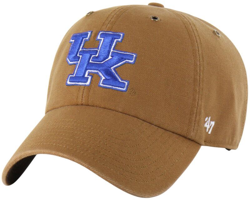 カーハート レディース アクセサリー 帽子 Carhartt x 47 Carhartt x 47 Adult Kentucky Wildcats Brown Clean Up Adjustable