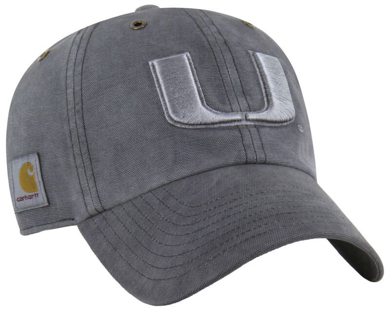 カーハート メンズ アクセサリー 帽子 Carhartt x 47 Adult Miami Hurricanes Charcoal Undyed Hitch Adjustable Hat NoColo