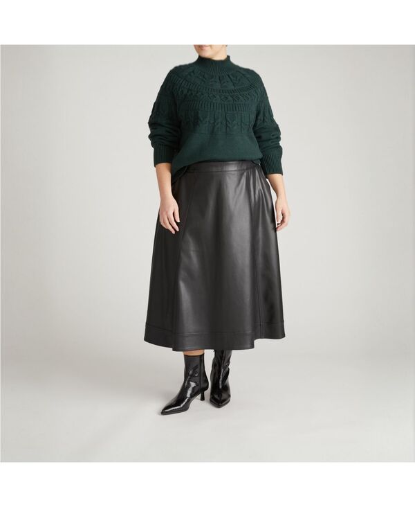 ユニバーサル スタンダード レディース ボトムスカート プラスサイズ レザー Universal Standard Womens Plusize Plus Charlotte Leather Skir