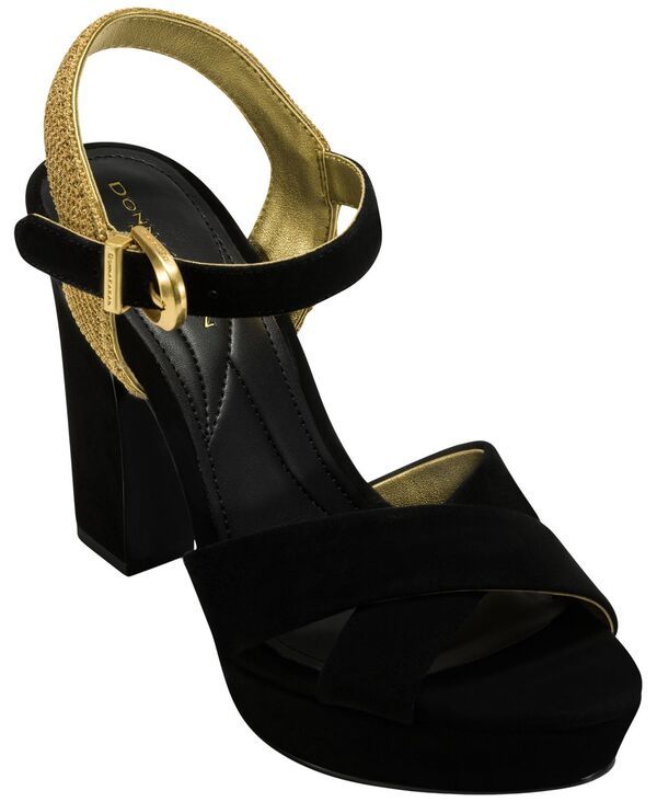 ダナ キャラン ニューヨーク レディース シューズ サンダル プラットフォーム Donna Karanew York Womenstefania Platform Sandals BlackGold
