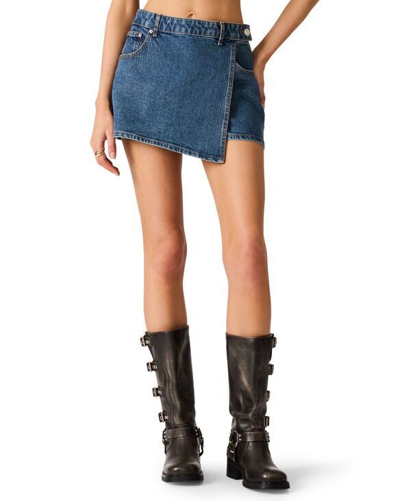 スティーブ マデン レディース ボトムスカート ミニ デニム Steve Madden Womens Brightin Mini Denim Skort Blue Heather ヘザー 14,230円