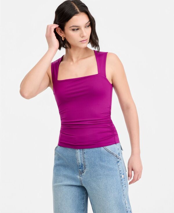 バースリー レディース トップス タンクトップ Bar III Womensecond Skin Princess Tank Top Burnished Berry