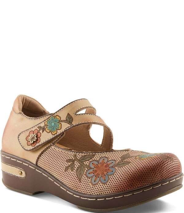 ラリティステ レディース シューズ サンダル レザー LARTISTE Mamataish Perforated Leather Mary Jane Clogs Beige Multi ベージュ 31,070円