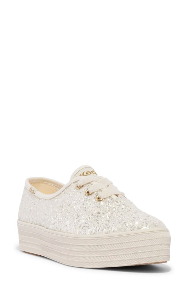 ケッズ レディース シューズ スニーカー プラットフォーム Keds Point Glitter Platform Sneaker Women LIGHT BEIGE GLITTER ベージュ