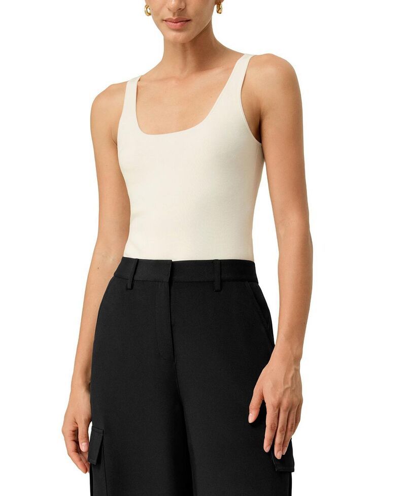 リリーシルク レディース トップス タンクトップ ニット LILYSILK Milano Knit Silk Viscose Tank Top White ホワイト