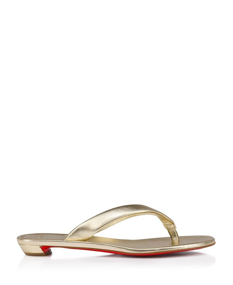 クリスチャン・ルブタン レディース シューズ サンダル Christian Louboutin Womens Miss Z Thong Sandals Platine