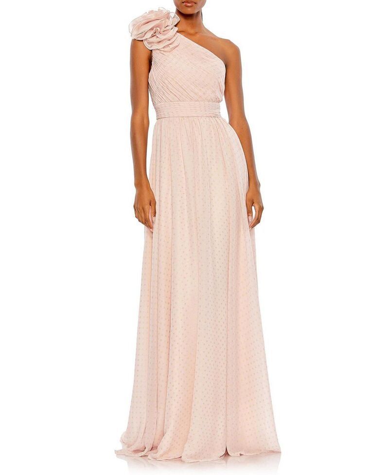 マックダガル レディース トップス ワンピース ドット柄 ドット フリル Mac Duggal Polka Dot Ruffled One Shoulder Gown Porcelain ドット 65,890円