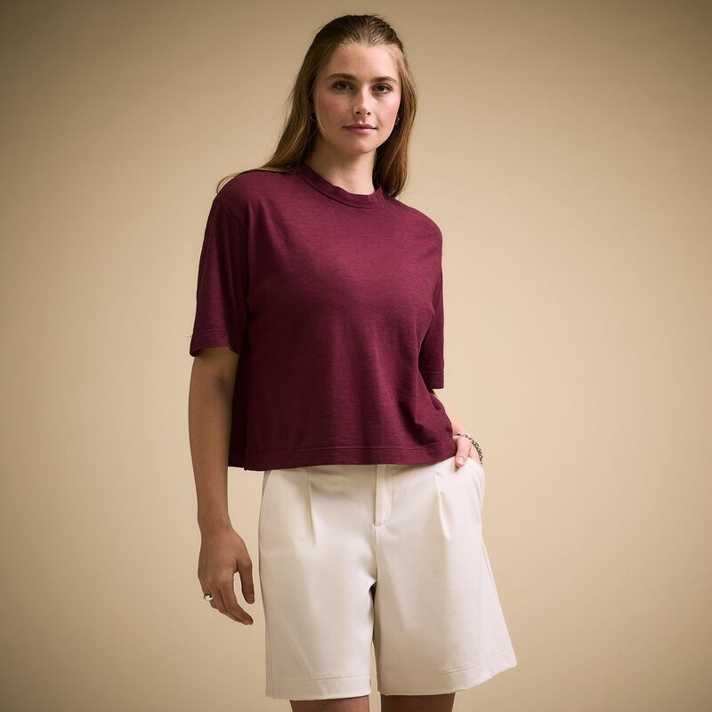 キャリー レディース トップス シャツ CALIA Womens Everyday Sluboxy Crew Burgundy Velvet バーガンディ 8,736円