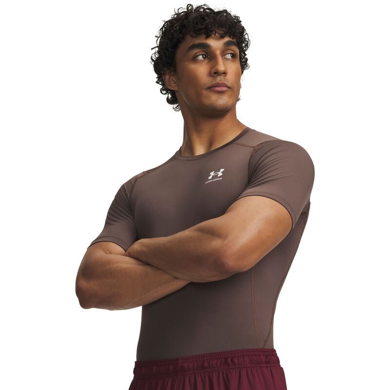 アンダーアーマー メンズ トップス シャツ Under Armour Mens HeatGear Compression TShirt PeppercornWhite ホワイト