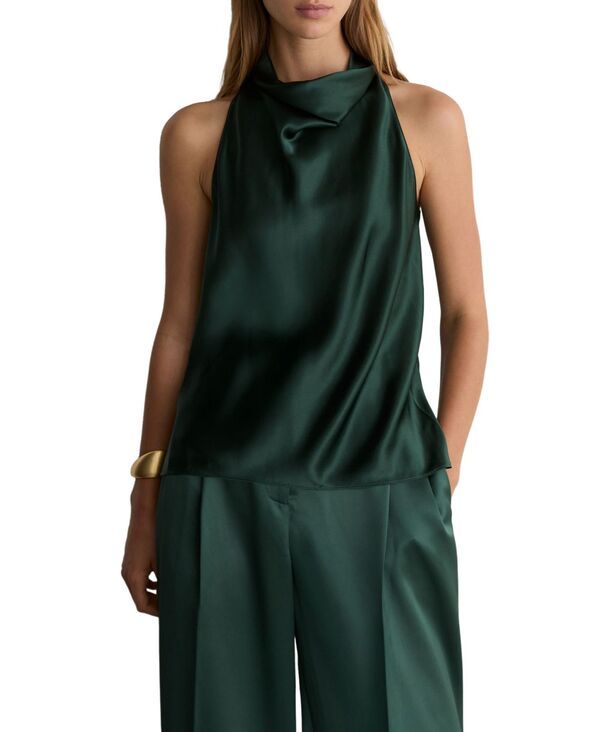 レイス レディース トップス シャツ シルク REISS Womens Kory Cowl Neck Silk Top Teal Green ティール