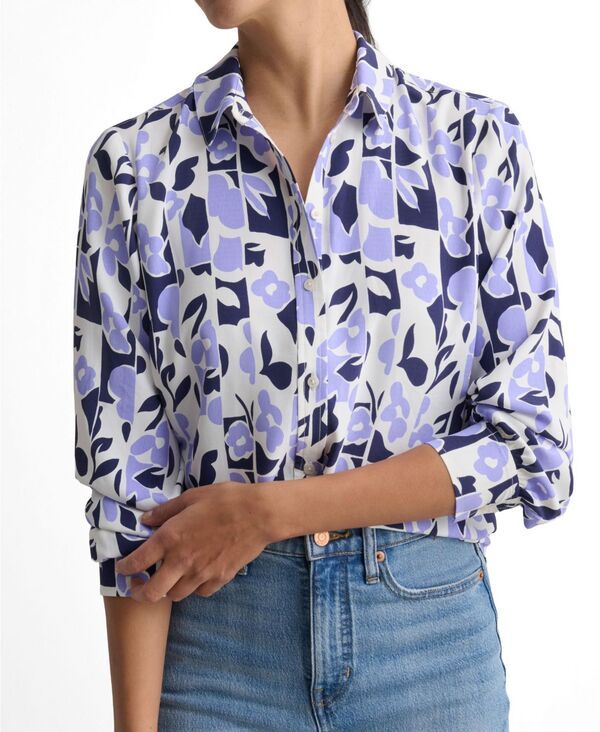 アンタックイット レディース トップス シャツ フラワー柄 プリント フラワー UNTUCKit Womens Floral Print Odette Shirt White ホワイト