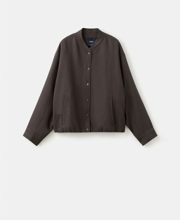 マンゴ レディース アウター ジャケット・ブルゾン MANGO Womens Lyocell Bomber Jacket Purple パープル